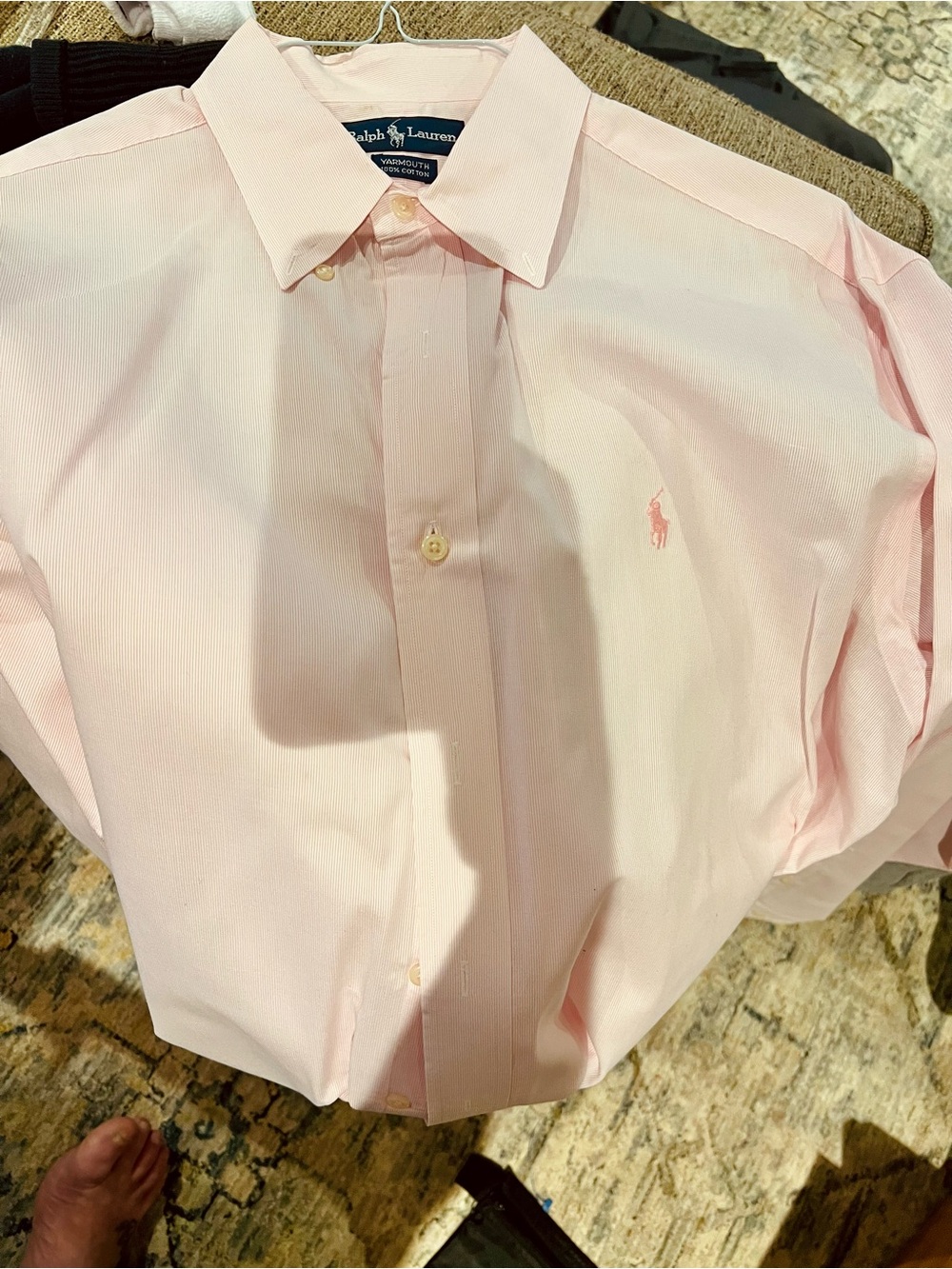 Ralph Lauren Pale Pink Button-Down Dress Shirt